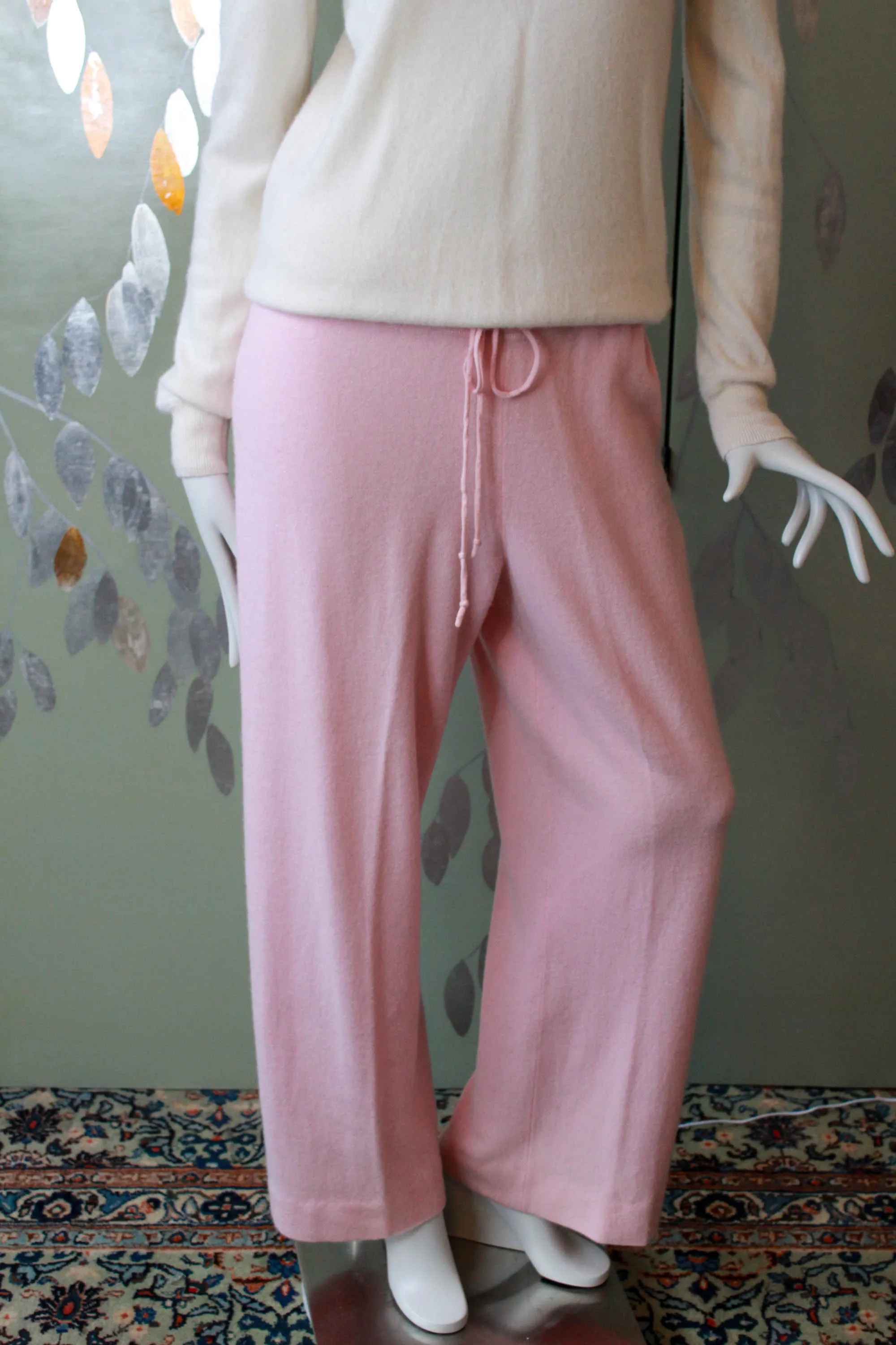 Pale Pink Cashmere Pants, XL