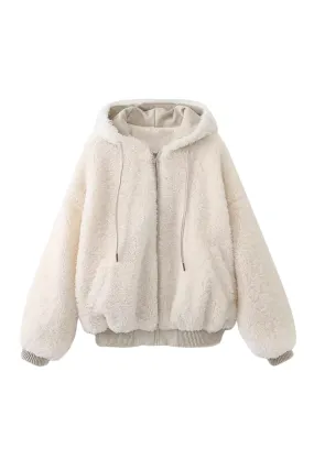 'Rica' Hooded Fleece Zip-Up Sweater