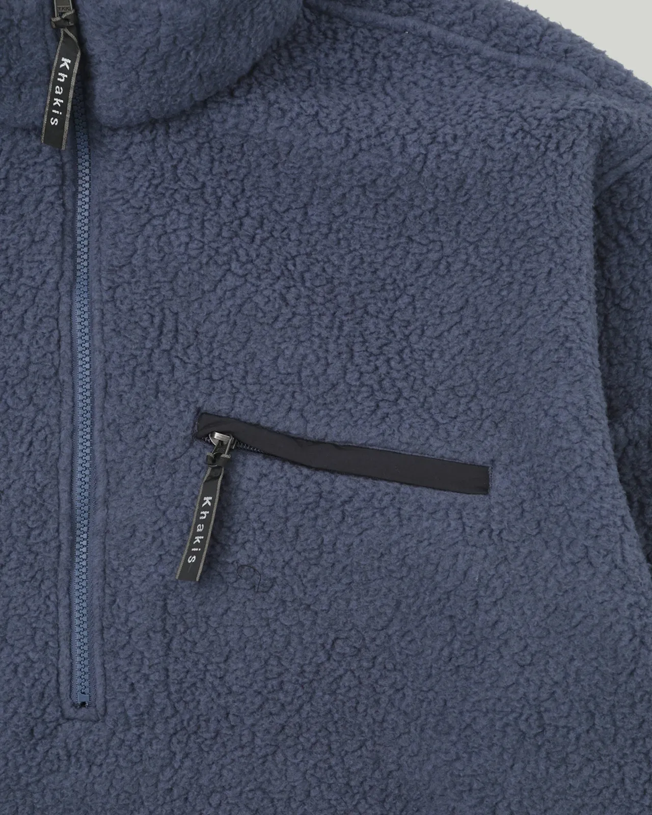 Sherpa Half Zip Pullover Faded Navy