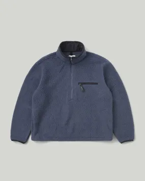 Sherpa Half Zip Pullover Faded Navy