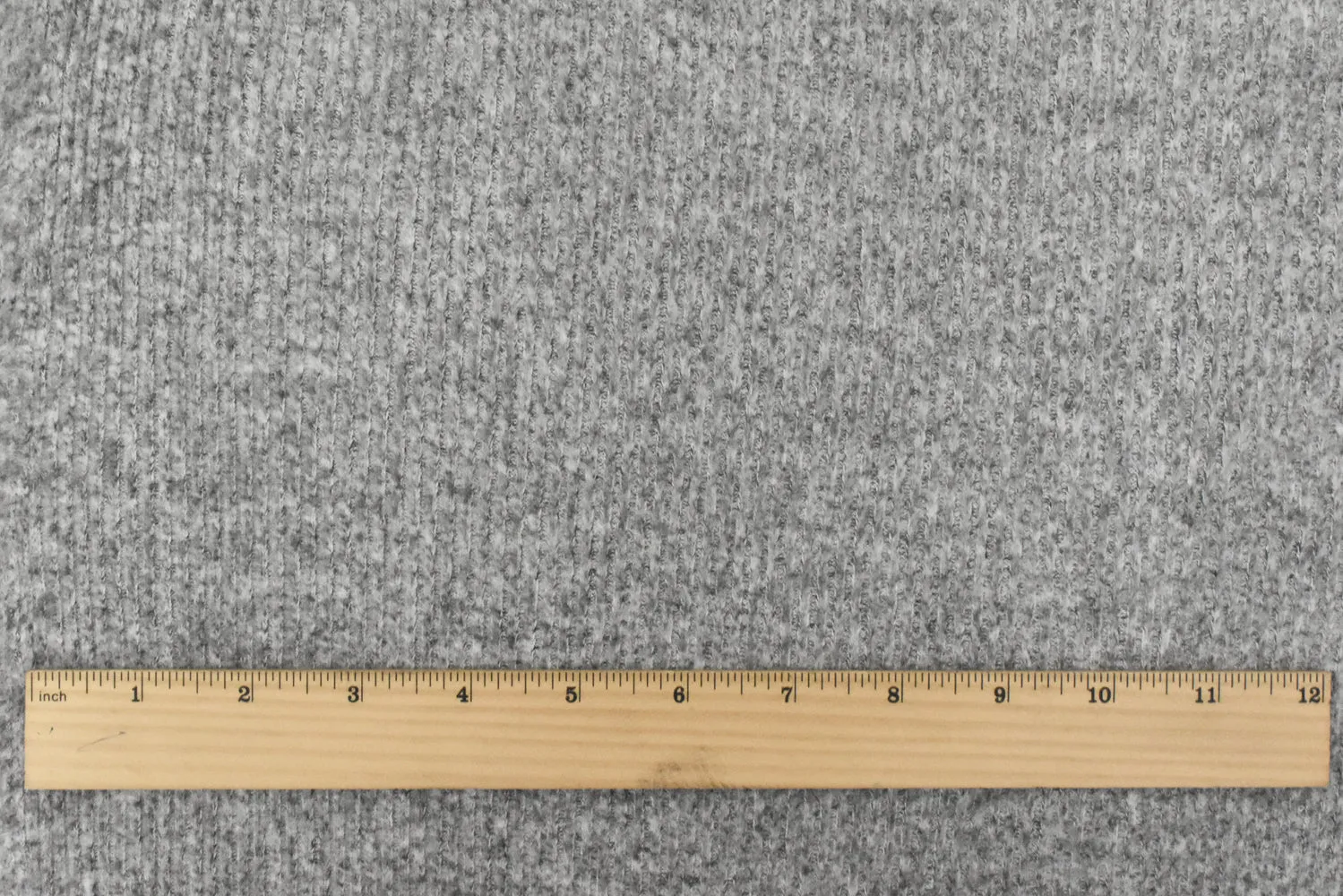 Smokey Gray-White-Black Texture Stretch Brushed Rib Knit Fabric