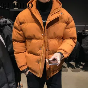 Solid Hooded Puffer Jacket