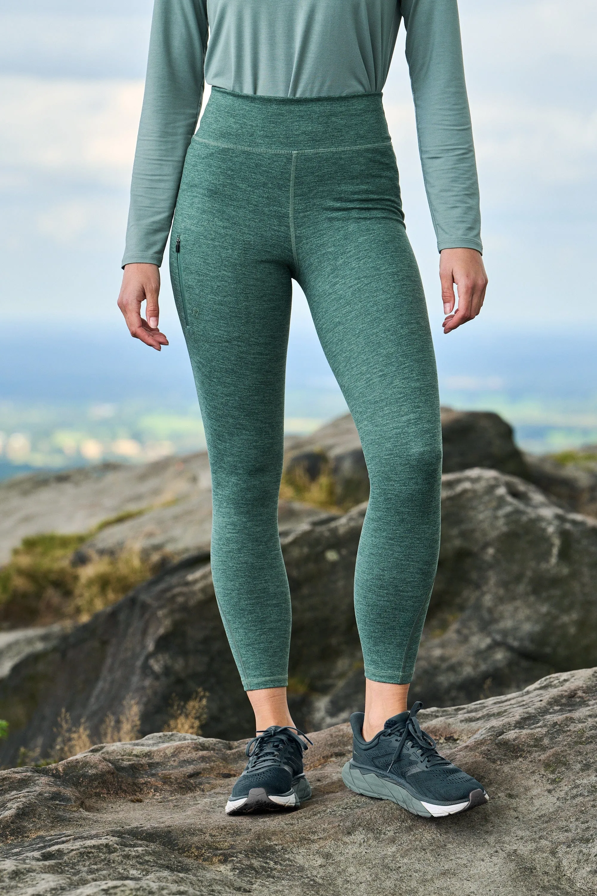 Thermal Outdoor Leggings - 7/8 Length - Laurel