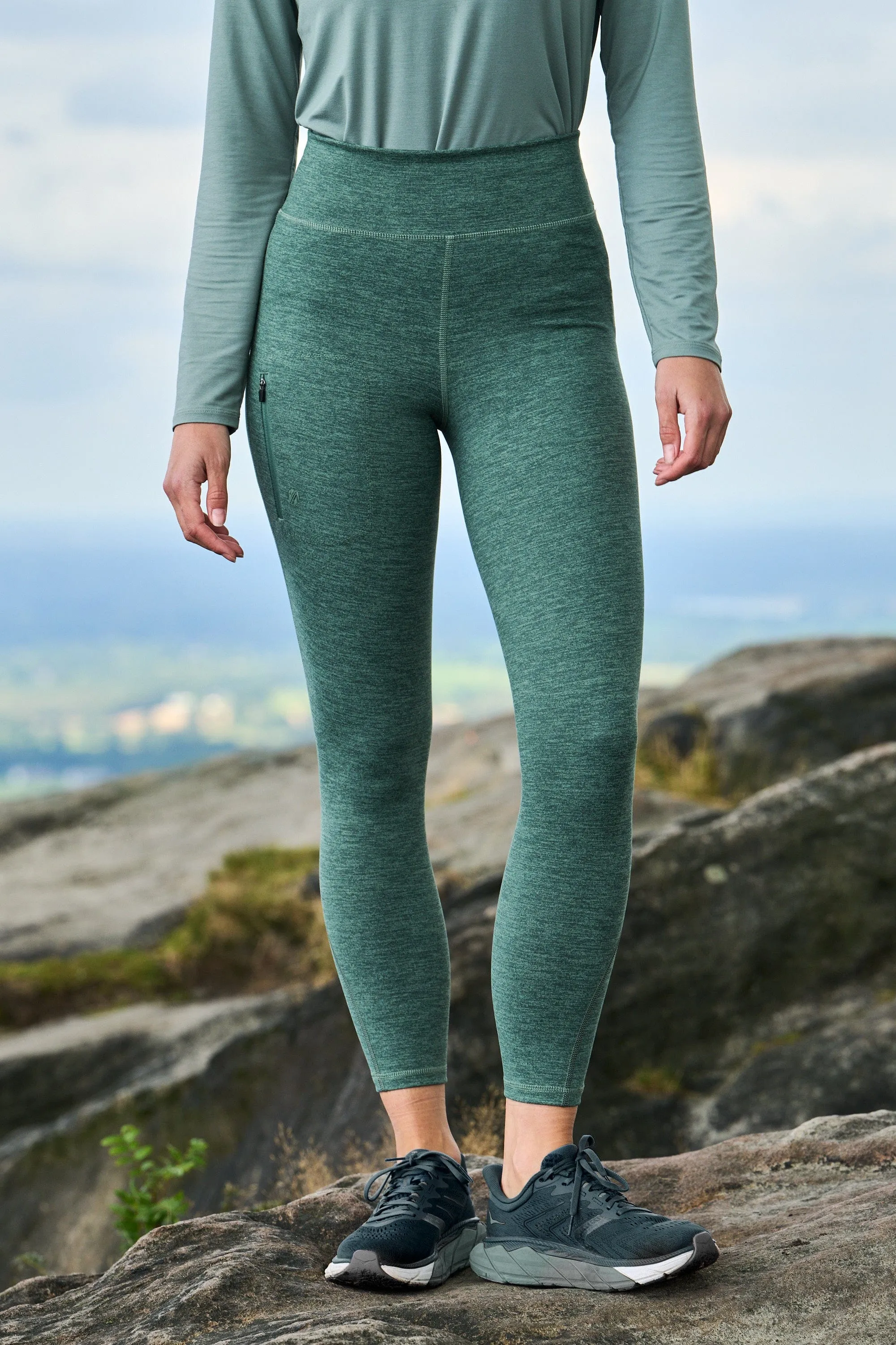 Thermal Outdoor Leggings - 7/8 Length - Laurel