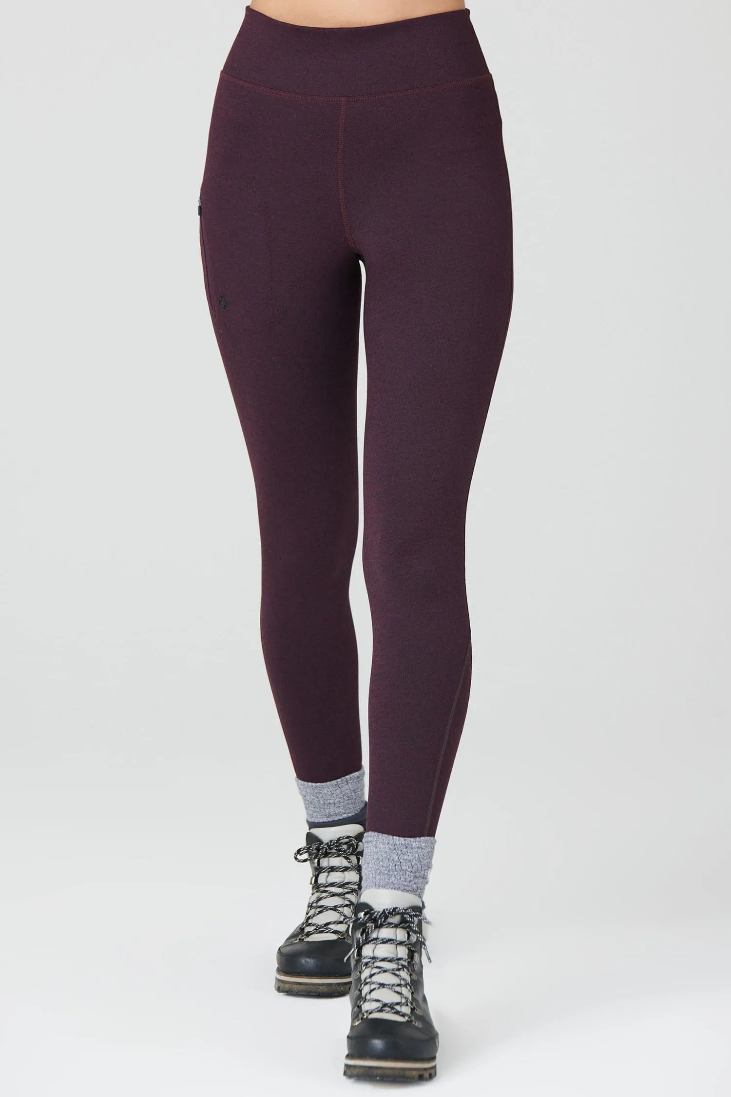 Thermal Outdoor Leggings - Aubergine