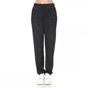 Women's Brushed Hacci Elastic Cuff High Waist Joggers